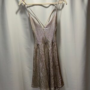 Gold Metallic Mini Dress